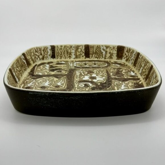 Vintage Nils Thorsson Royal Copenhagen Baca Series Shallow Dish Ceramic Faience~ - Picture 2 of 14